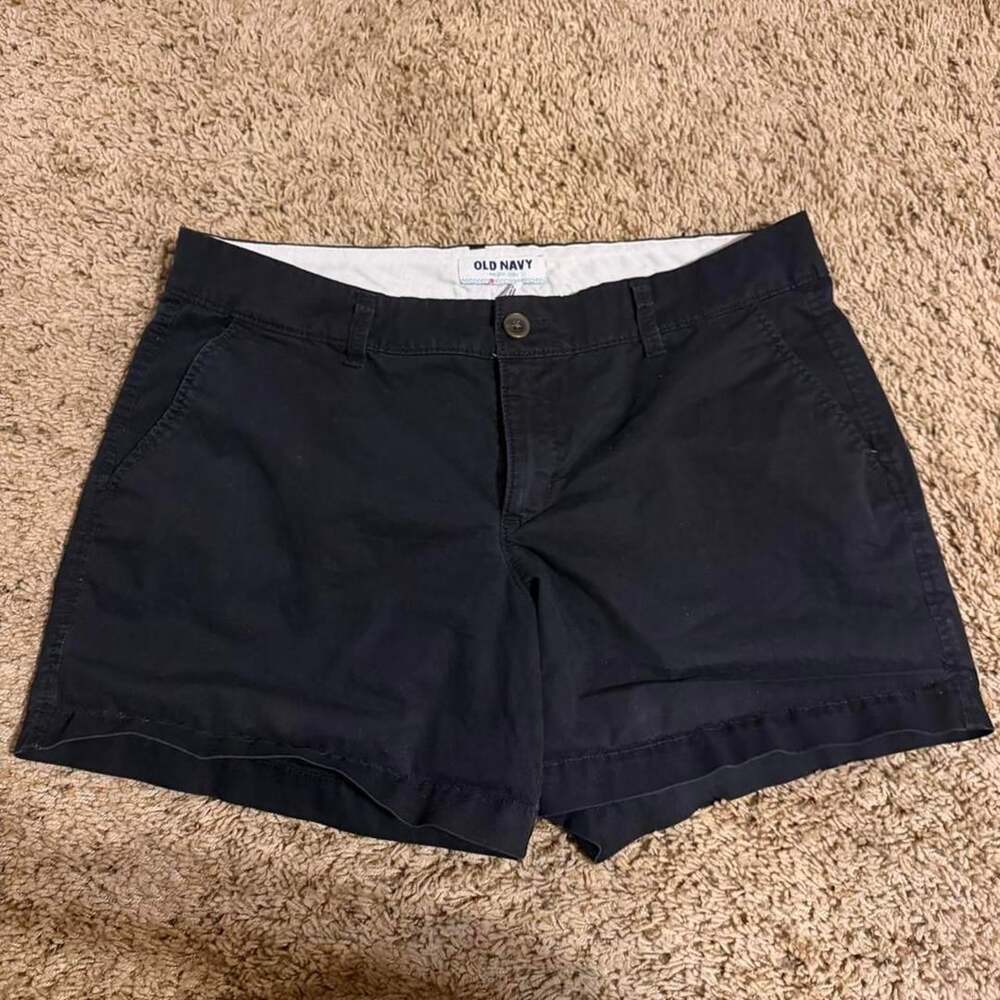 Old Navy Chino Shorts Size 10 Black Cotton Blend Regular